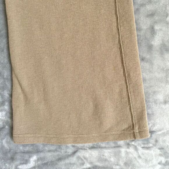 Aritzia Sunday Best Waffle Knit Flare Pant Size S Beige Pull-On Lounge Everyday - Picture 4 of 13